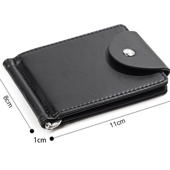 Men's Credit Card Holder Slim Money Clip Wallet - Picture 3 of 9